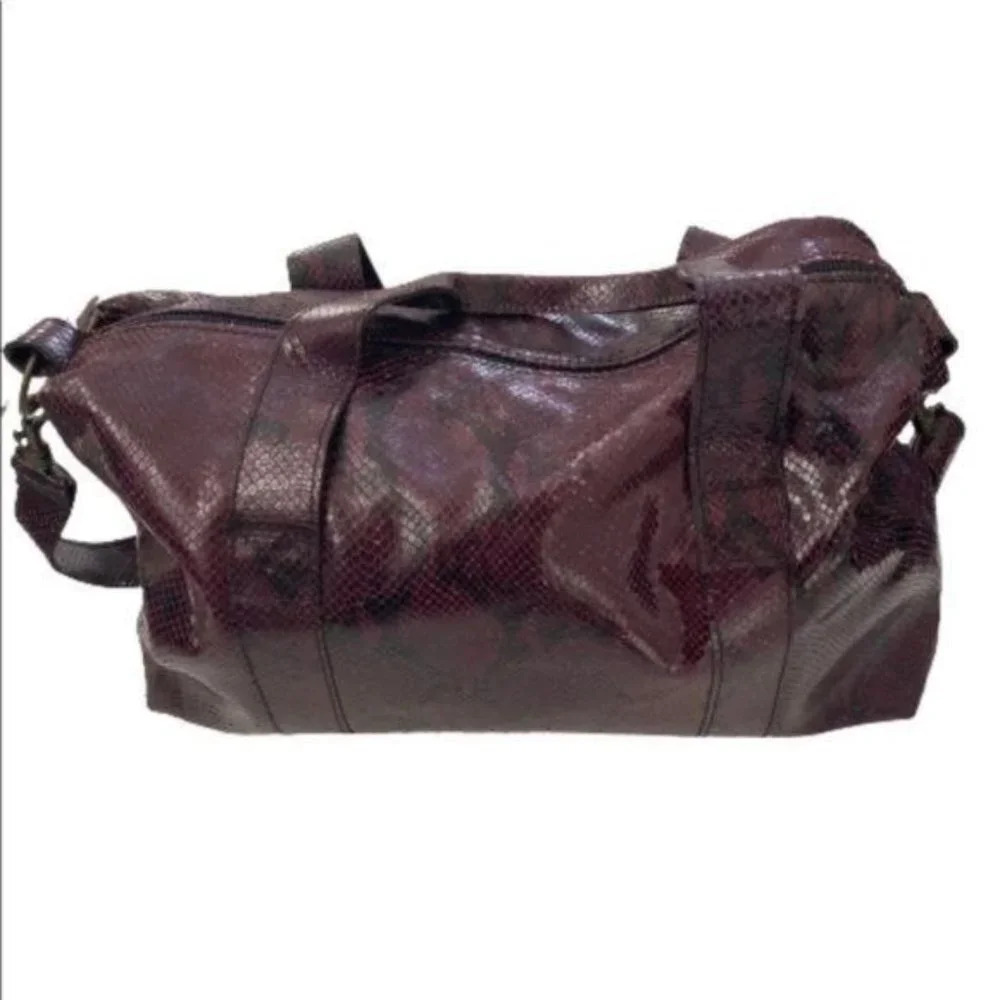 Lalla Marrakech Snake Print Leather Convertible Shoulder Bag - Picture 3 of 7